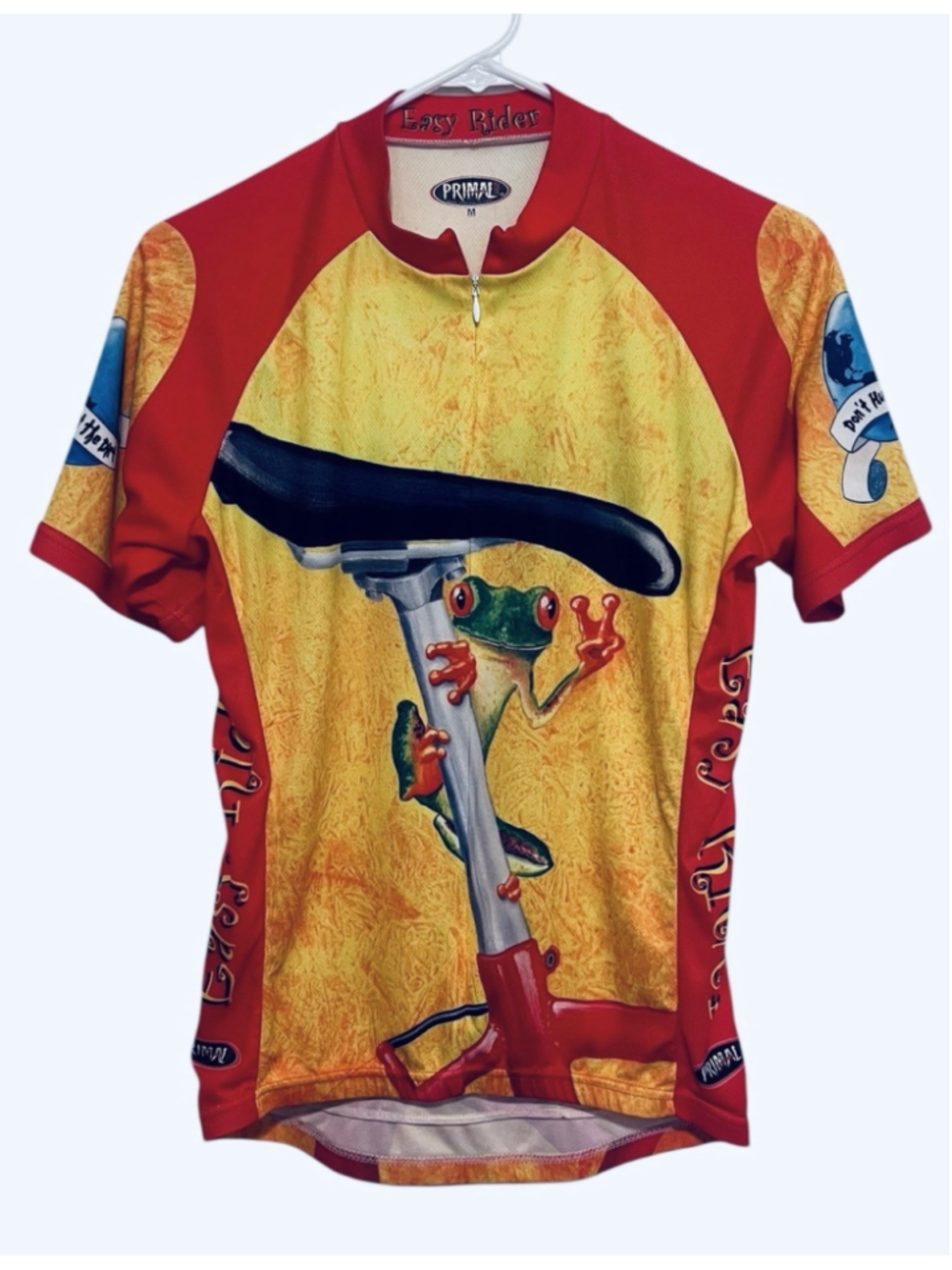 Primal Wear Frog Easy Rider Cycling Jersey Shirt Mens Medium Don’t Hurt The Dirt